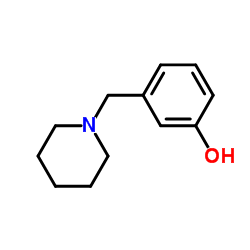3-(1-哌啶基甲基)苯酚结构式