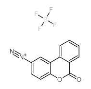 3-Biphenyldiazonium, 2-carboxy-6-hydroxy-tetrafluoroborate, delta-lactone结构式
