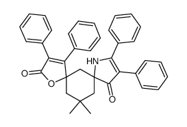 13,13-dimethyl-3,4,9,10-tetraphenyl-1-oxa-8-azadispiro[4.1.47.35]tetradeca-3,9-diene-2,11-dione结构式