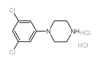 1-(3,5-二氯苯基)-哌嗪双盐酸盐结构式