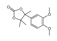 4-(3,4-Dimethoxyphenyl)-4,5,5-trimethyl-1,3-dioxolan-2-one结构式
