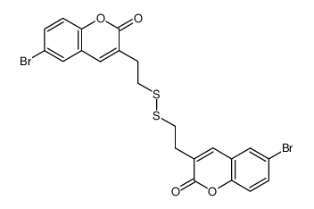 3,3'-(disulfanediylbis(ethane-2,1-diyl))bis(6-bromo-2H-chromen-2-one) Structure