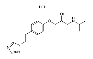 1-isopropylamino-3-[4-[2-(1H-1,2,4-triazol-1-yl)ethyl]phenoxy]-2-propanol dihydrochloride结构式