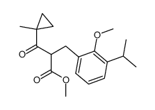 methyl 2-(3-isopropyl-2-methoxybenzyl)-3-(1-methylcyclopropyl)-3-oxopropanoate Structure