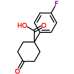 1-(4-氟苯基)-4-氧代环己烷羧酸结构式