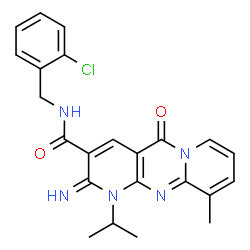 N-(2-chlorobenzyl)-2-imino-1-isopropyl-10-methyl-5-oxo-1,5-dihydro-2H-dipyrido[1,2-a:2,3-d]pyrimidine-3-carboxamide picture