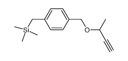 trimethyl(4-{[(1-methylprop-2-yn-1-yl)oxy]methyl}benzyl)silane结构式