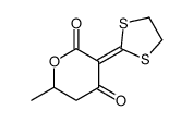 3-(1,3-dithiolan-2-ylidene)-6-methyloxane-2,4-dione Structure