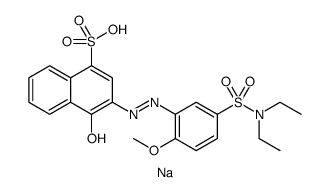 sodium 3-[[5-[(diethylamino)sulphonyl]-2-methoxyphenyl]azo]-4-hydroxynaphthalene-1-sulphonate Structure