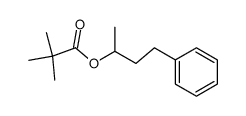 1-methyl-3-phenylpropyl 2,2-dimethylpropanoate结构式