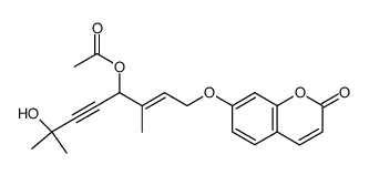 (E)-5-acetoxy-2,6-dimethyl-8-(2-oxo-2H-chromen-7-yloxy)-6-octen-3-yn-2-ol Structure