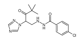 Benzoic acid, 4-chloro-, 2-[4,4-dimethyl-3-oxo-2-(1H-1,2,4-triazol-1-yl)pentyl]hydrazide结构式