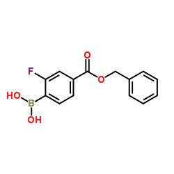 4-(苄氧羰基氨基)-2-氟苯硼酸结构式