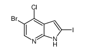 5-bromo-4-chloro-2-iodo-1H-pyrrolo[2,3-b]pyridine Structure