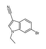 6-bromo-1-ethylindole-3-carbonitrile Structure