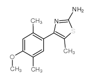 4-(4-甲氧基-2,5-二甲基-苯基)-5-甲基-噻唑-2-胺结构式