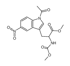 Na-acetyl-Nb-methoxycarbonyl-5-nitro-DL-tryptophan methyl ester结构式