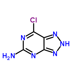 7-氯-3H-1,2,3-三唑并[4,5-d]嘧啶-5-胺结构式