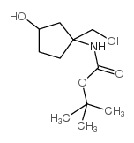 (3-羟基-1-羟基甲基环戊基)-氨基甲酸叔丁酯结构式