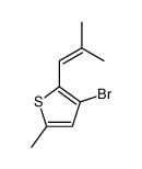 3-bromo-5-methyl-2-(2-methylprop-1-enyl)thiophene结构式