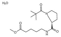 pivaloyl-prolyl-δ-aminovaleric acid methyl ester monohydrate Structure