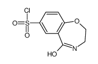 5-oxo-3,4-dihydro-2H-1,4-benzoxazepine-7-sulfonyl chloride结构式
