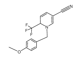 5-cyano-1-(p-methoxybenzyl)-2-trifluoromethyl-1,2-dihydropyridine Structure