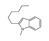 2-hexyl-1-methylindole Structure