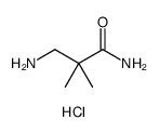 Propanamide, 3-amino-2,2-dimethyl-, hydrochloride Structure