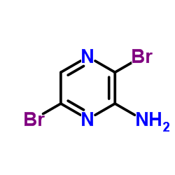 3,6-Dibromopyrazin-2-amine Structure