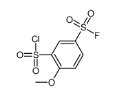 3-chlorosulfonyl-4-methoxybenzenesulfonyl fluoride Structure