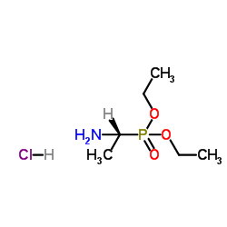 Phosphonic acid, (1-​aminoethyl)​-​, diethyl ester, hydrochloride, (R)​- (9CI) Structure