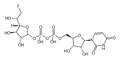uridine diphosphate 6-deoxy-6-fluoro-α-D-galactofuranose结构式