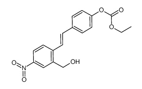 ethyl 4-{(E)-2-[2-(hydroxymethyl)-4-nitrophenyl]vinyl}phenyl carbonate Structure