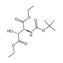 diethyl(2R,3S)-2-hydroxy-3-(N-t-Boc-amino)butanedioate Structure