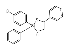 2-(4-chlorophenyl)-2,5-diphenyl-1,3,2-thiazasilolidine结构式