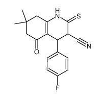 cis-7,7-dimethyl-5-oxo-4-(4-fluorophenyl)-3-cyano-3,4,5,6,7,8-hexahydro-2(1H)-quinolinethione Structure