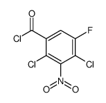 2,4-dichloro-5-fluoro-3-nitrobenzoyl chloride Structure