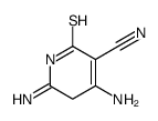 2,4-diamino-6-sulfanylidene-3H-pyridine-5-carbonitrile结构式
