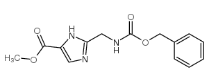 2-({[((苄氧基)羰基]氨基}甲基)-1H-咪唑-5-羧酸甲酯结构式