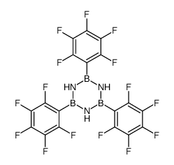 2,4,6-tris(2,3,4,5,6-pentafluorophenyl)-1,3,5,2,4,6-triazatriborinane结构式