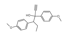 3,4-bis-(4-methoxy-phenyl)-hex-1-yn-3-ol Structure