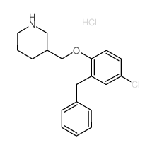 2-Benzyl-4-chlorophenyl 3-piperidinylmethyl ether hydrochloride Structure