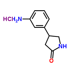 4-(3-氨基苯基)-2-吡咯烷酮盐酸盐结构式