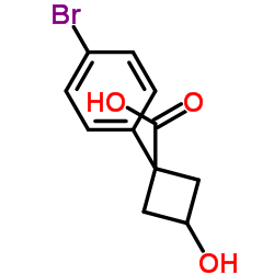 1-(4-bromophenyl)-3-hydroxycyclobutanecarboxylic acid Structure