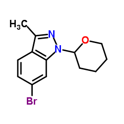 6-溴-3-甲基-1-(四氢-2H-吡喃-2-基)-1H-吲唑结构式