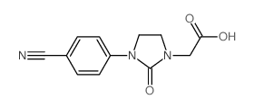 2-(3-(4-氰基苯基)-2-氧代咪唑啉-1-基)乙酸结构式
