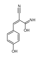 2-cyano-3-(4-hydroxyphenyl)prop-2-enamide Structure