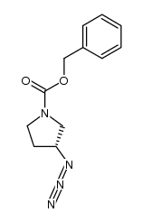 (R)-3-azido-1-pyrrolidinecarboxylic acid phenylmethyl ester结构式