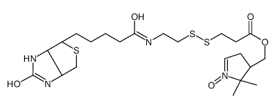 3-[[2-(Biotinamido)ethyl]dithio]propionic Acid 4'-(Hydroxymethyl)DMPO Ester Structure